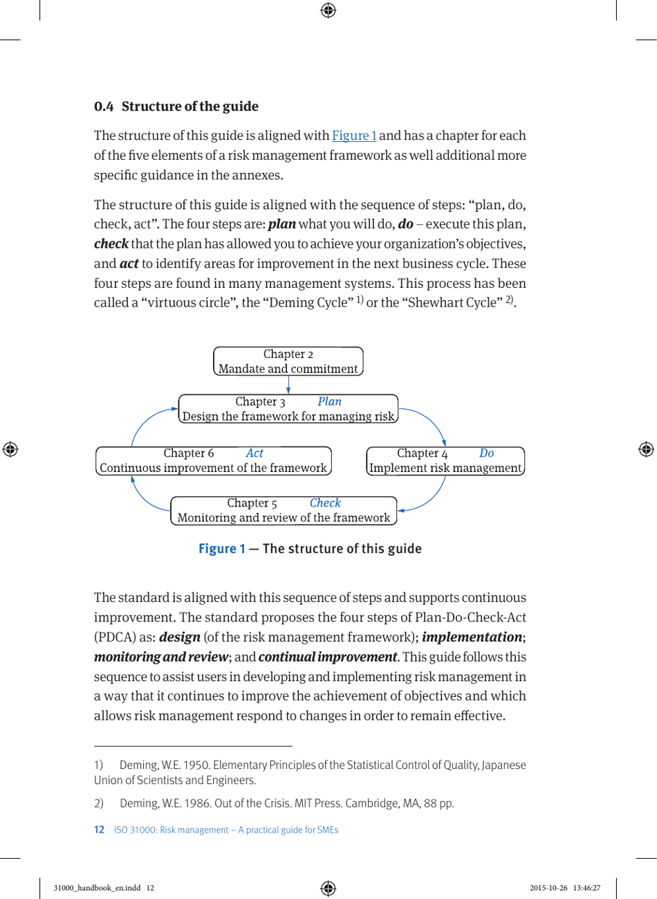 Iso 31000 Risk Management - a Practical Guide for Smes, Page 13