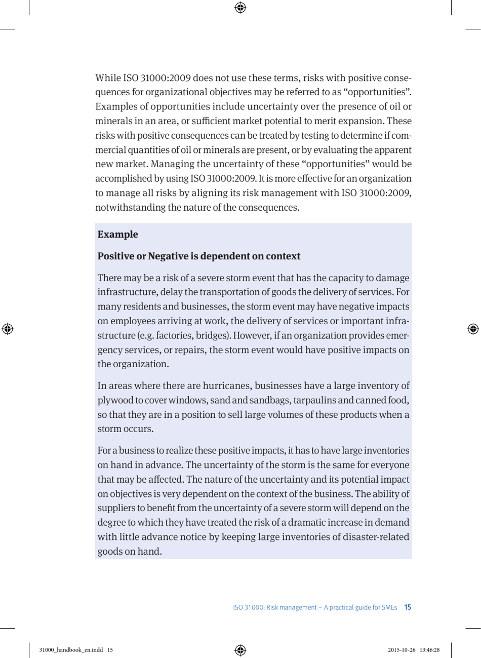 Iso 31000 Risk Management - a Practical Guide for Smes, Page 16