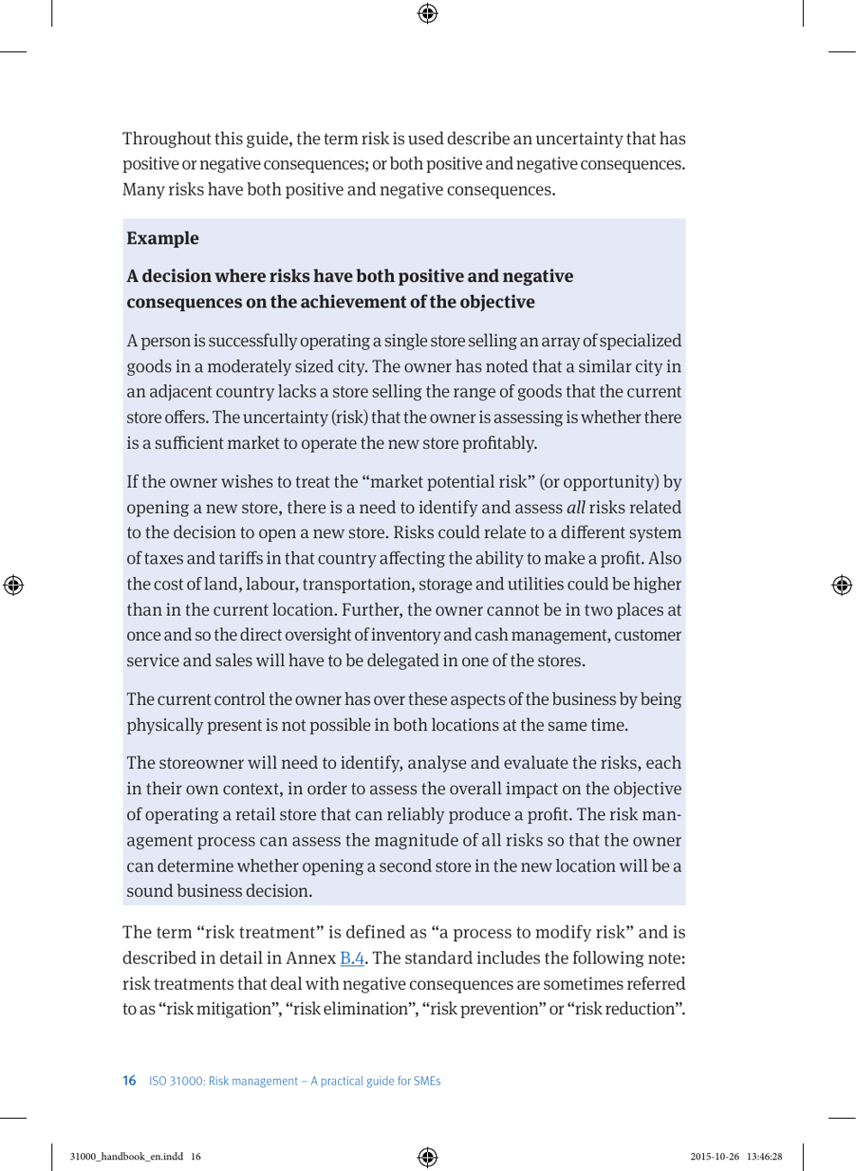 Iso 31000 Risk Management - a Practical Guide for Smes, Page 17