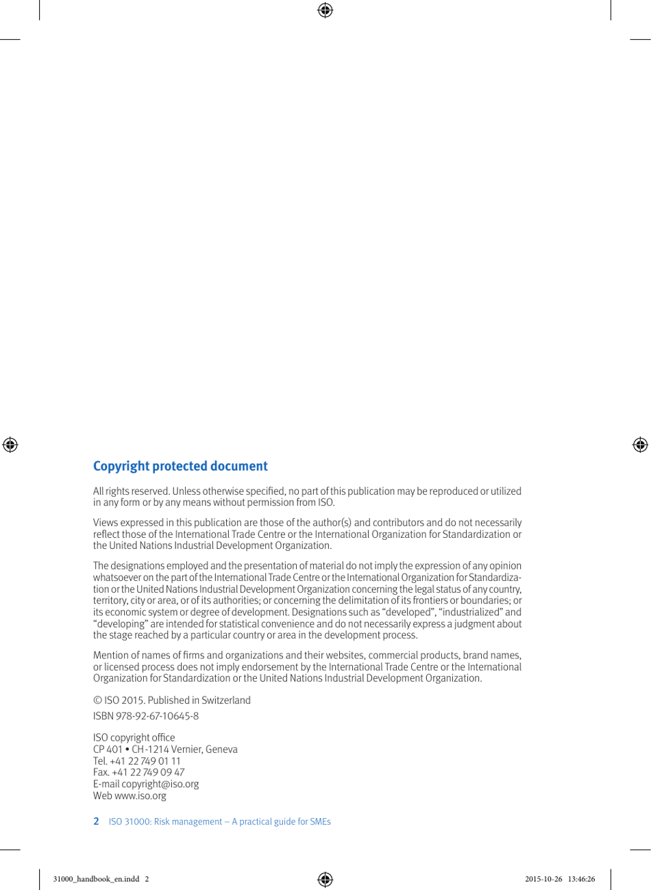 Iso 31000 Risk Management - a Practical Guide for Smes, Page 3