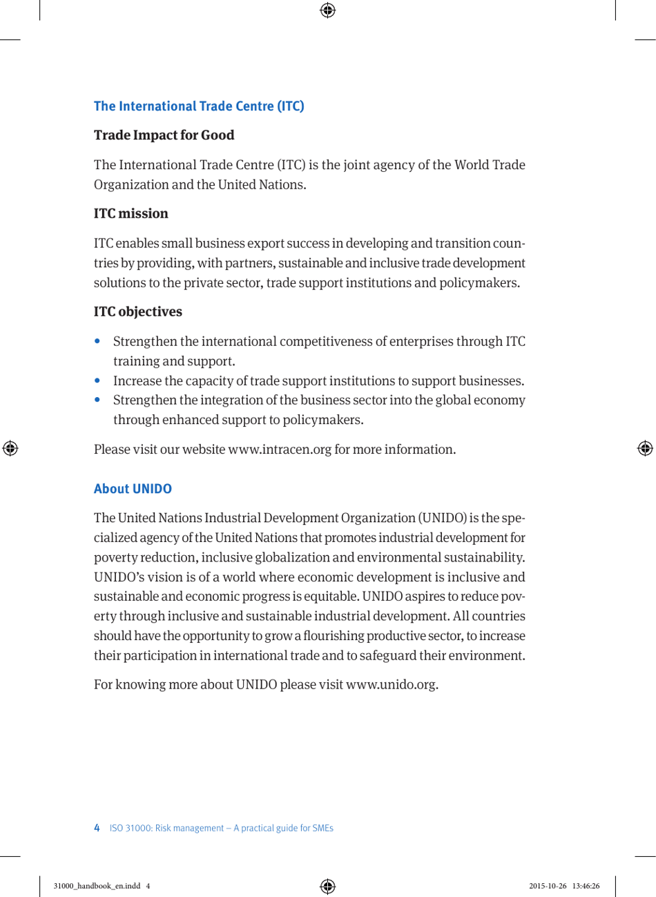Iso 31000 Risk Management - a Practical Guide for Smes, Page 5