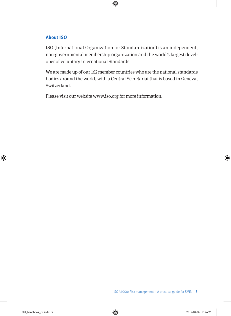 Iso 31000 Risk Management - a Practical Guide for Smes, Page 6