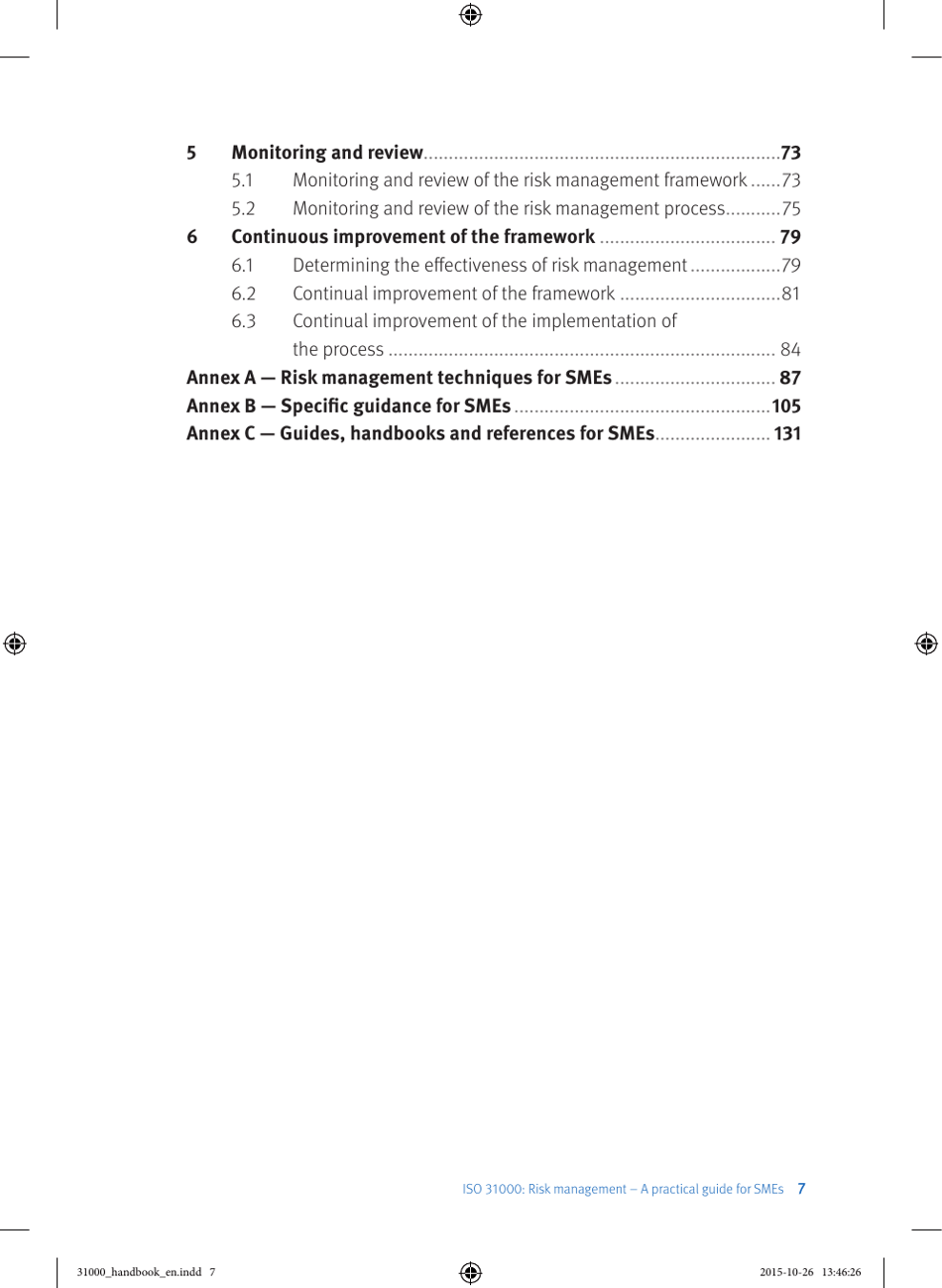 Iso 31000 Risk Management - a Practical Guide for Smes, Page 8