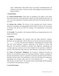Guarantee Agreement Template, Page 2