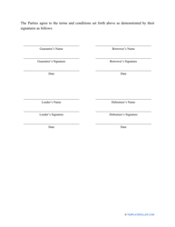 Guarantee Agreement Template, Page 4