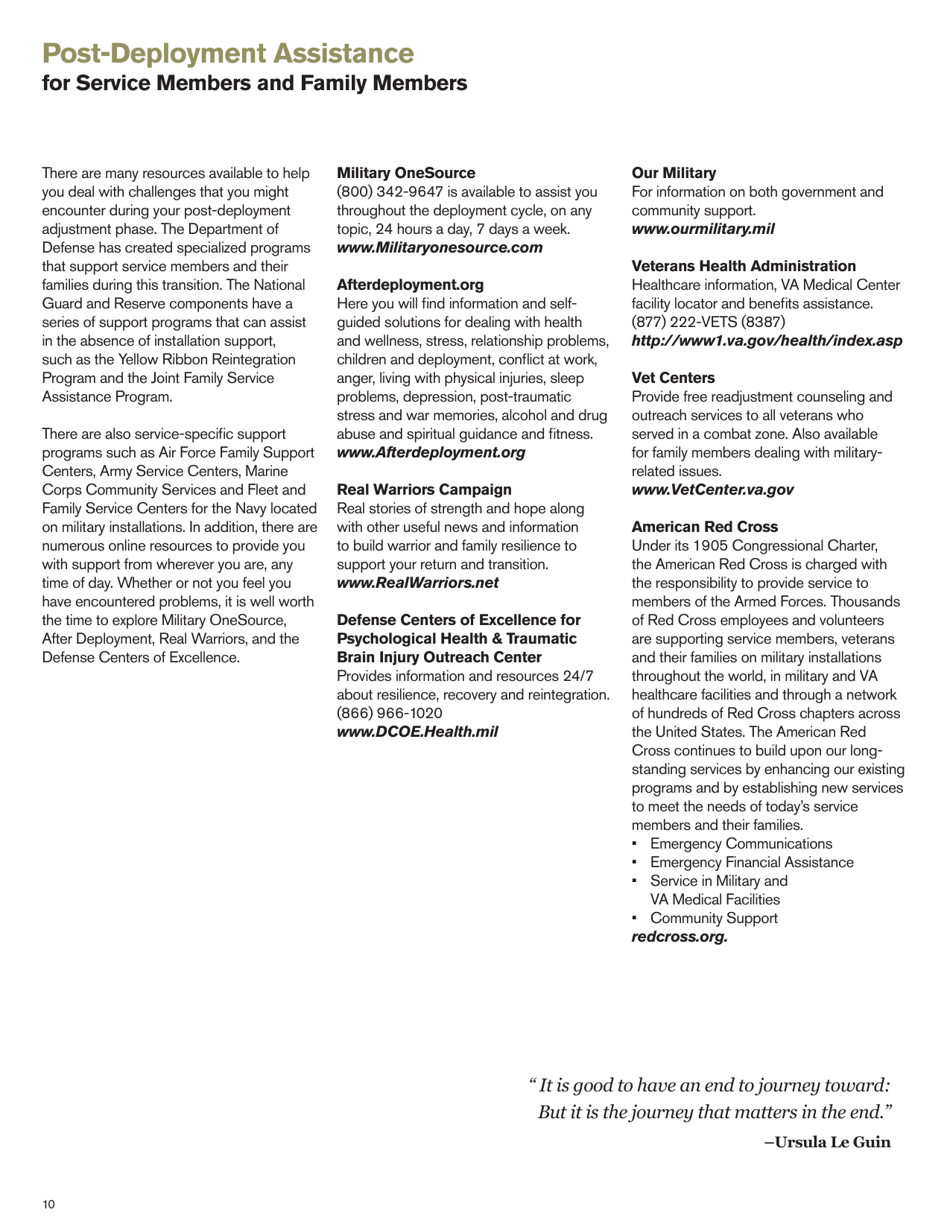 Coming Home From Deployment: the New normal - American Red Cross, Page 10