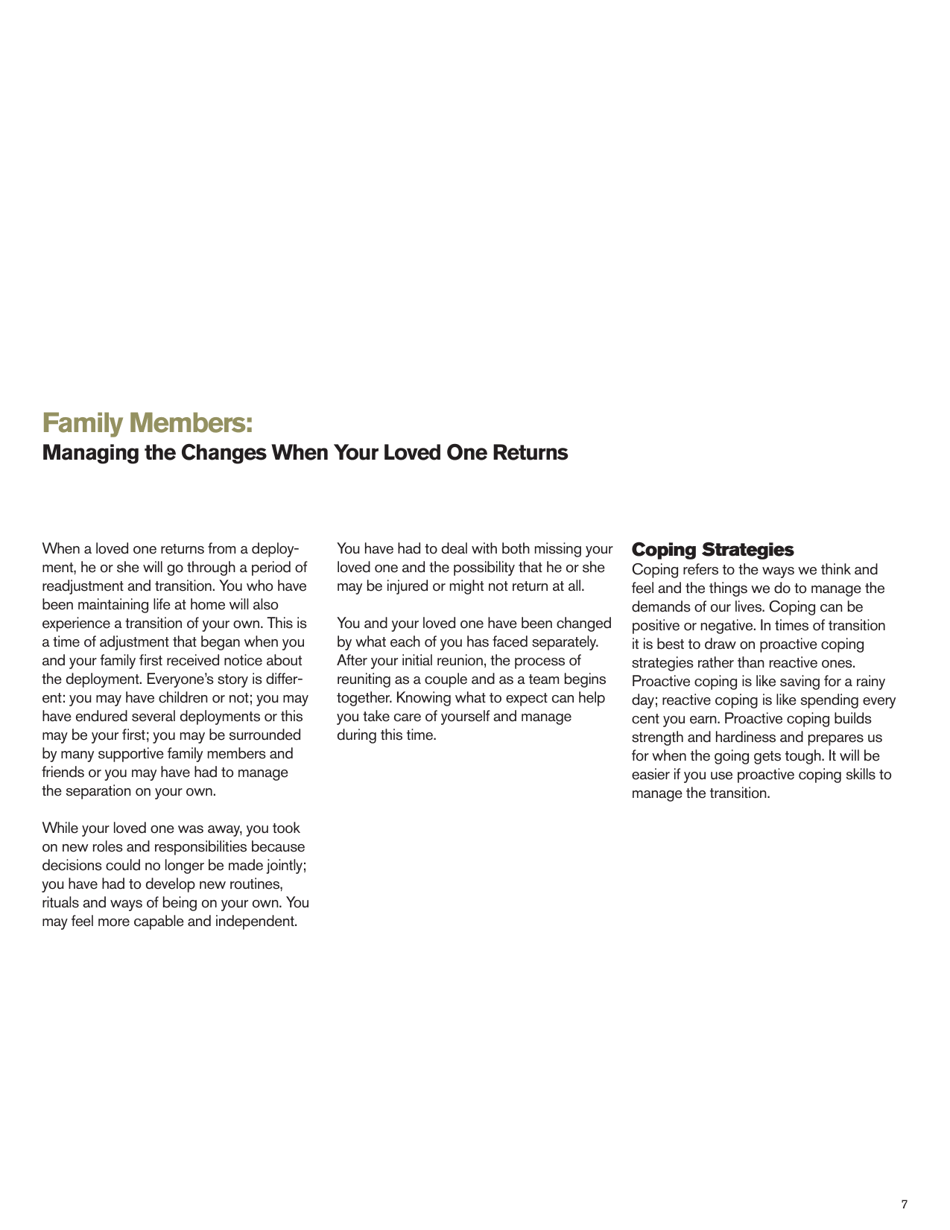 Coming Home From Deployment: the New normal - American Red Cross, Page 7