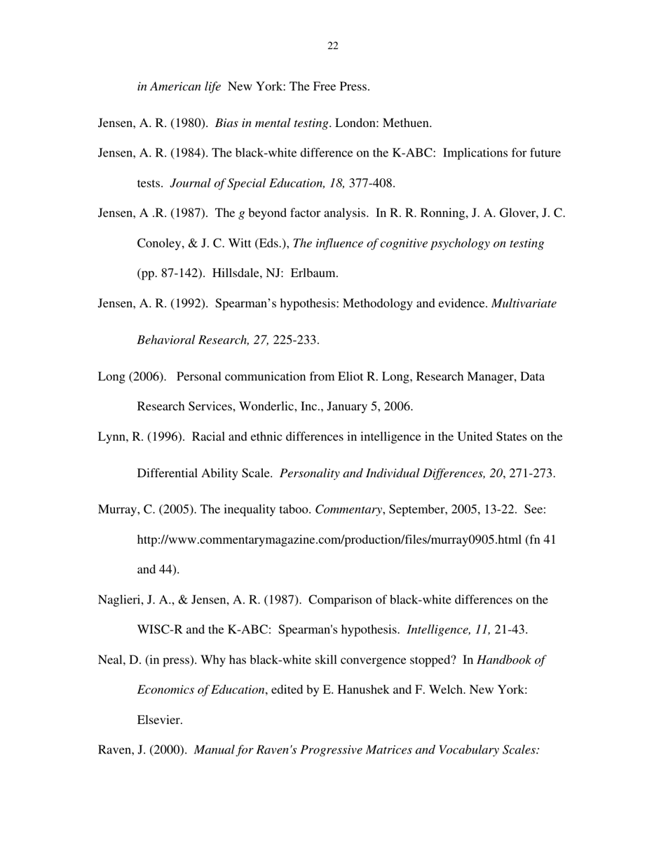 Black Americans Reduce the Racial Iq Gap: Evidence From Standardization Samples - William T. Dickens, James R. Flynn, Page 22