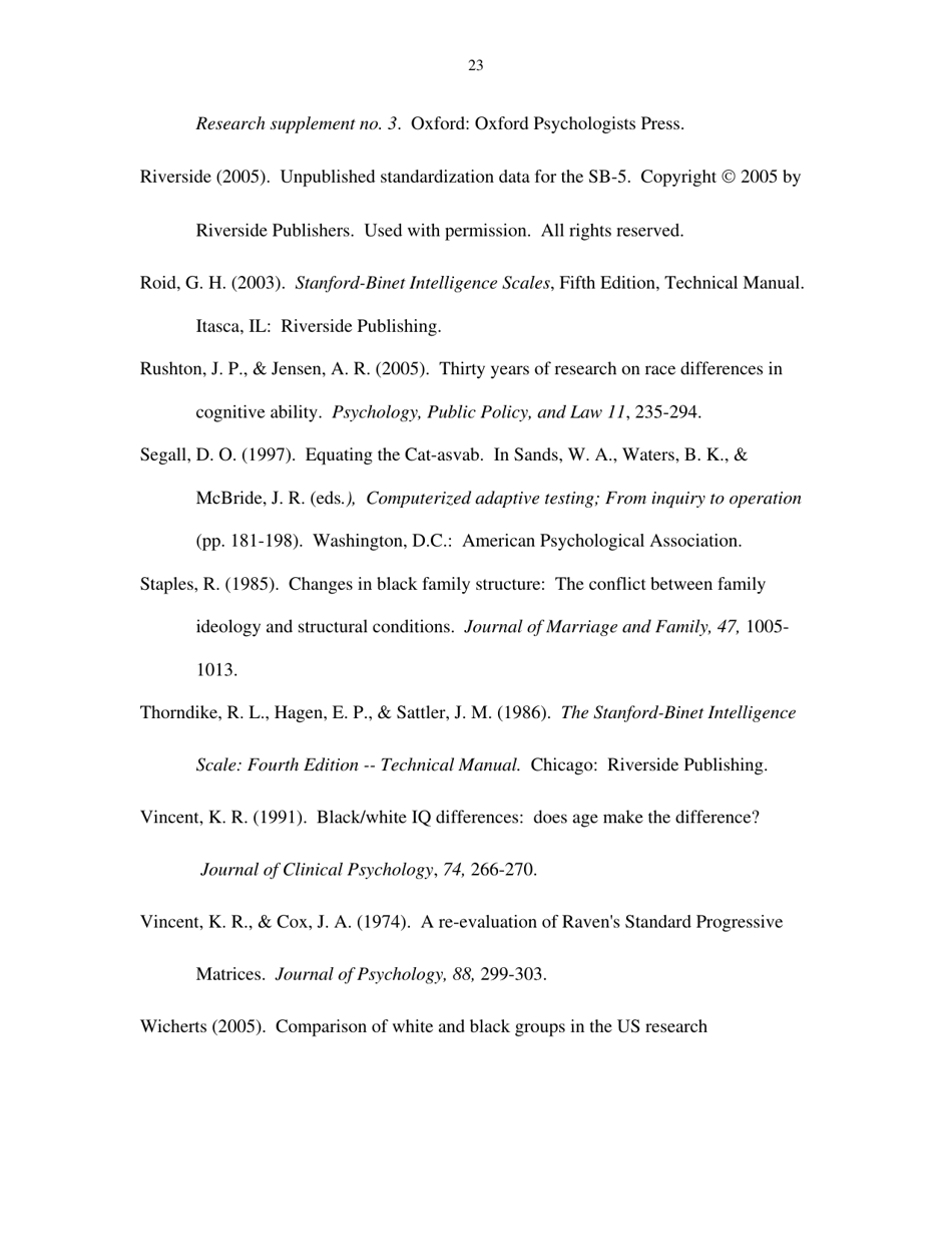 Black Americans Reduce the Racial Iq Gap: Evidence From Standardization Samples - William T. Dickens, James R. Flynn, Page 23