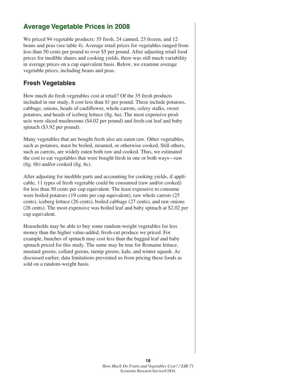 Economic Information Bulletin 71: How Much Do Fruits and Vegetables Cost?, Page 24