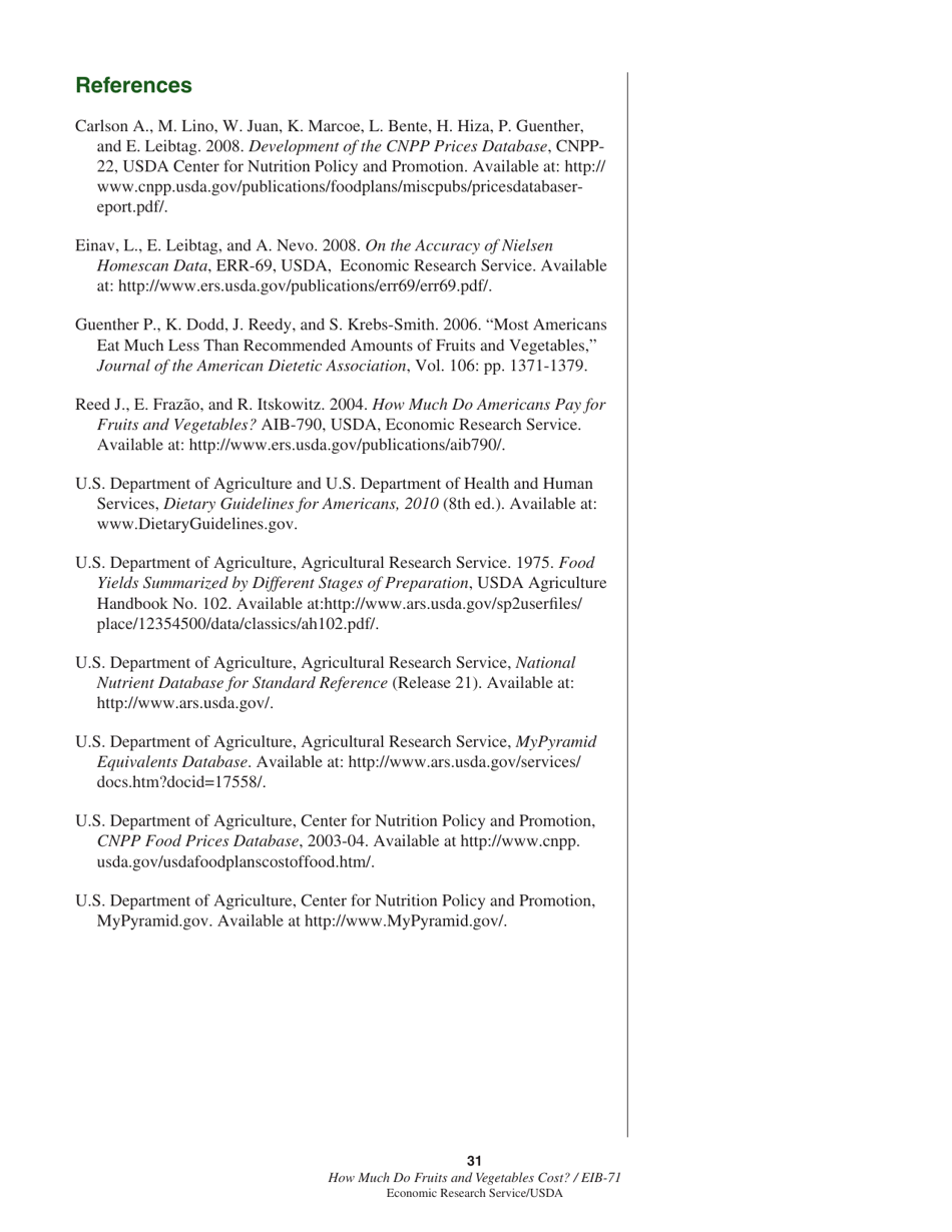 Economic Information Bulletin 71: How Much Do Fruits and Vegetables Cost?, Page 37