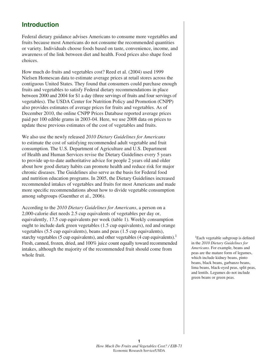 Economic Information Bulletin 71: How Much Do Fruits and Vegetables Cost?, Page 7