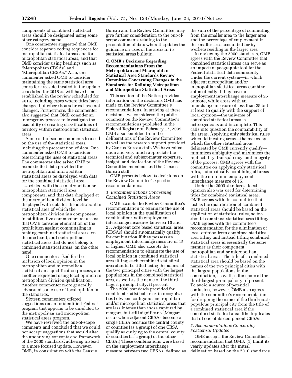 Standards for Delineating Metropolitan and Micropolitan Statistical Areas; Notice, Page 4