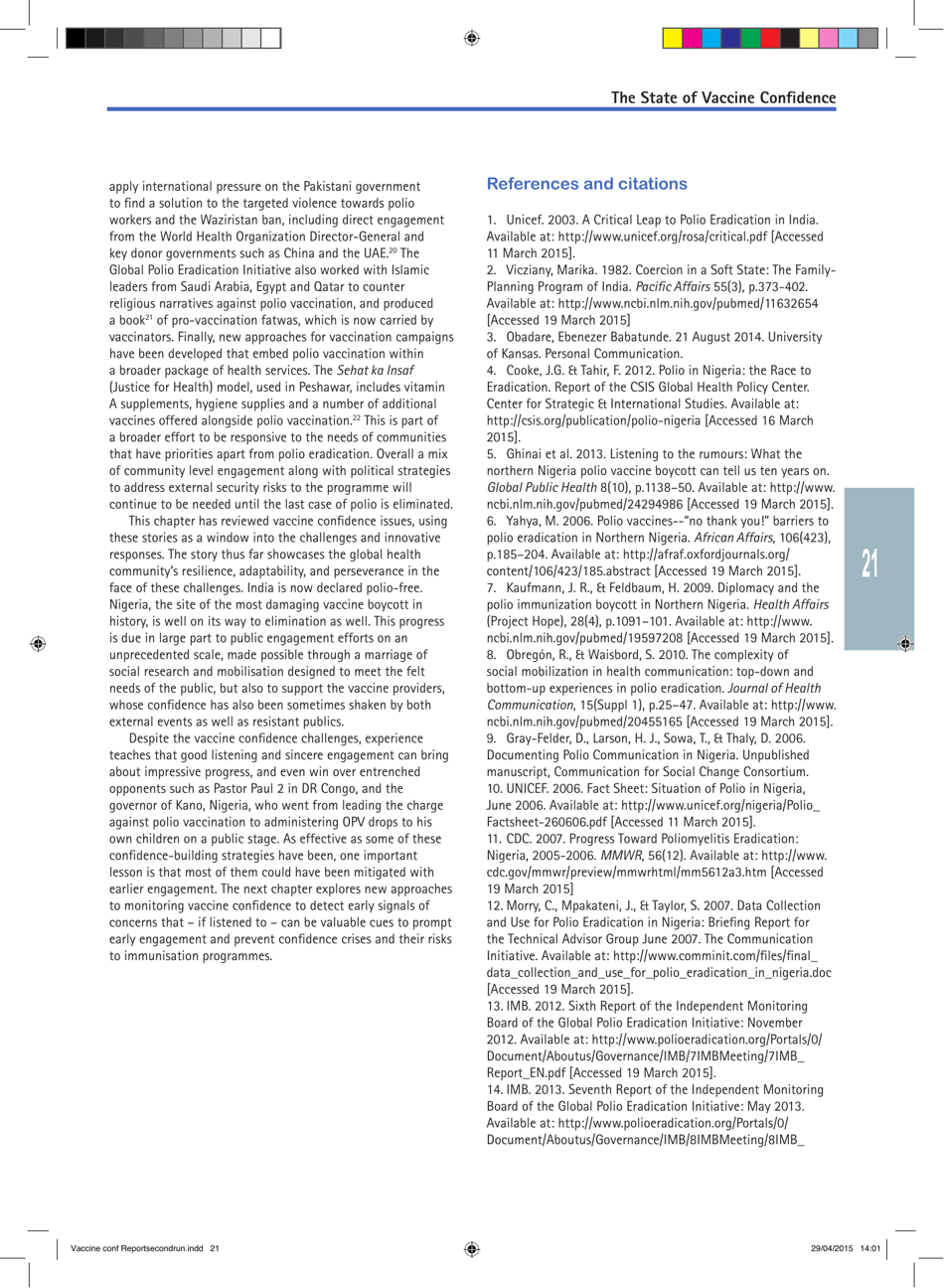 The State of Vaccine Confidence - the Vaccine Confidence Project, Page 21