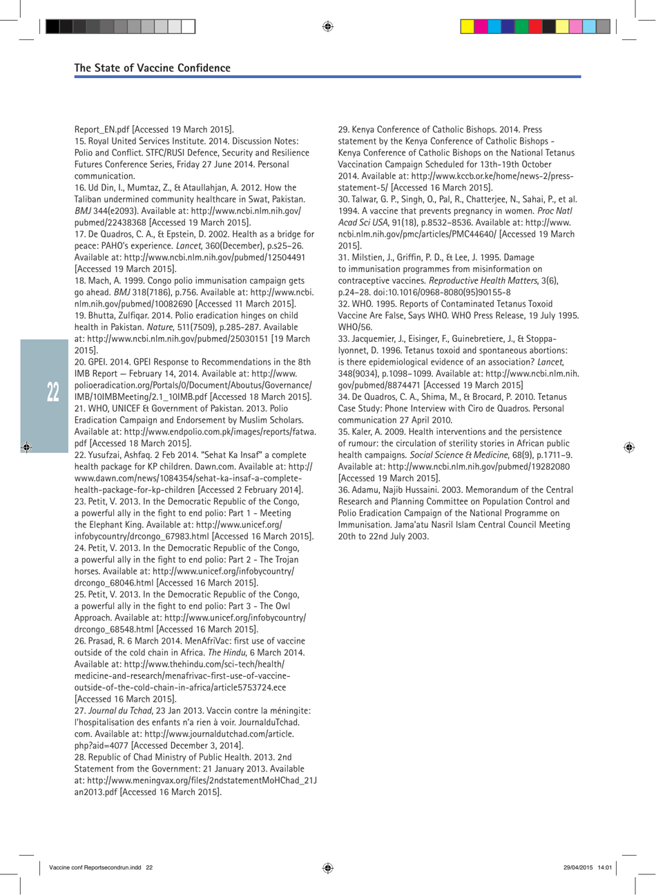 The State of Vaccine Confidence - the Vaccine Confidence Project, Page 22