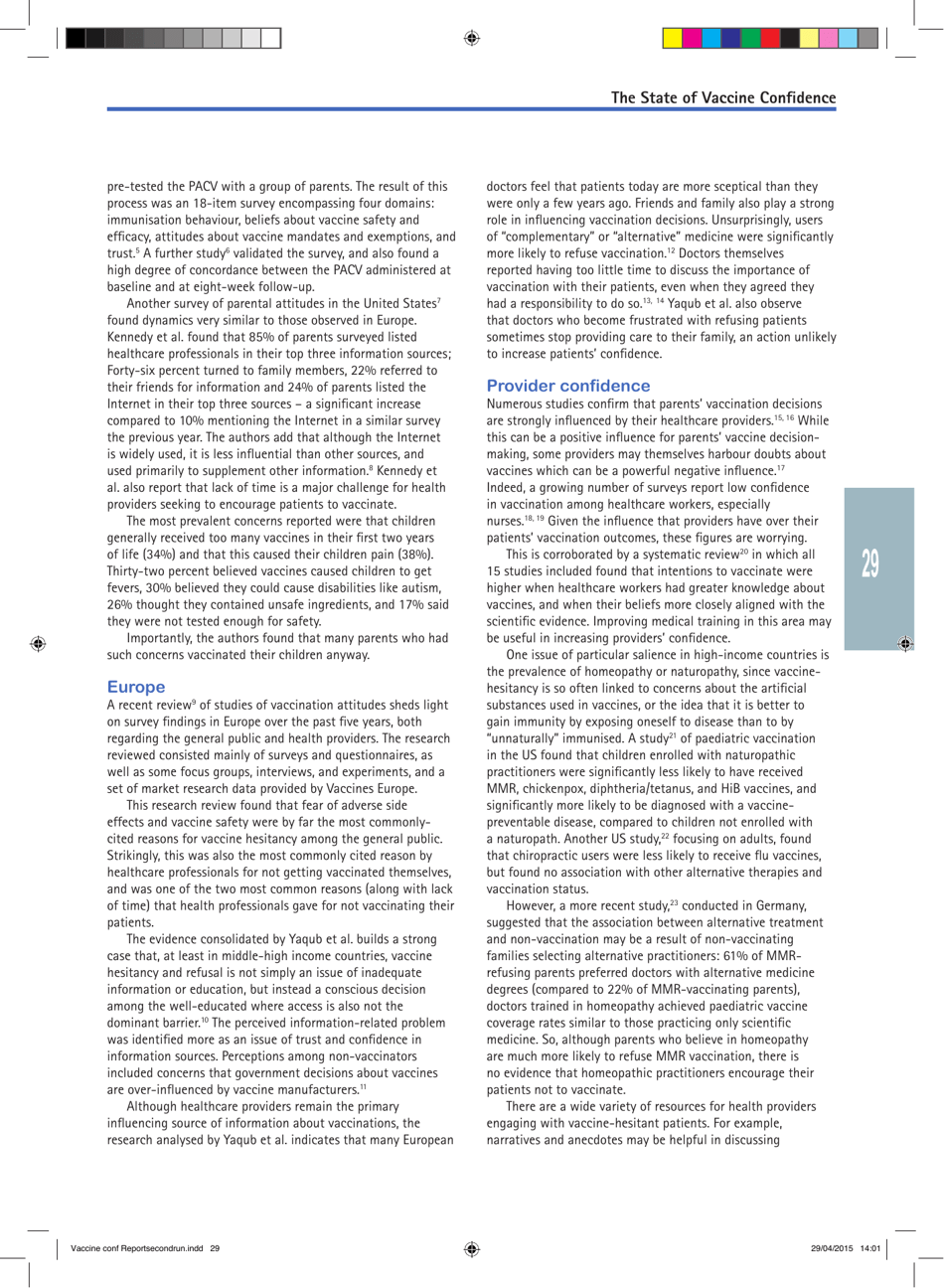The State of Vaccine Confidence - the Vaccine Confidence Project, Page 29