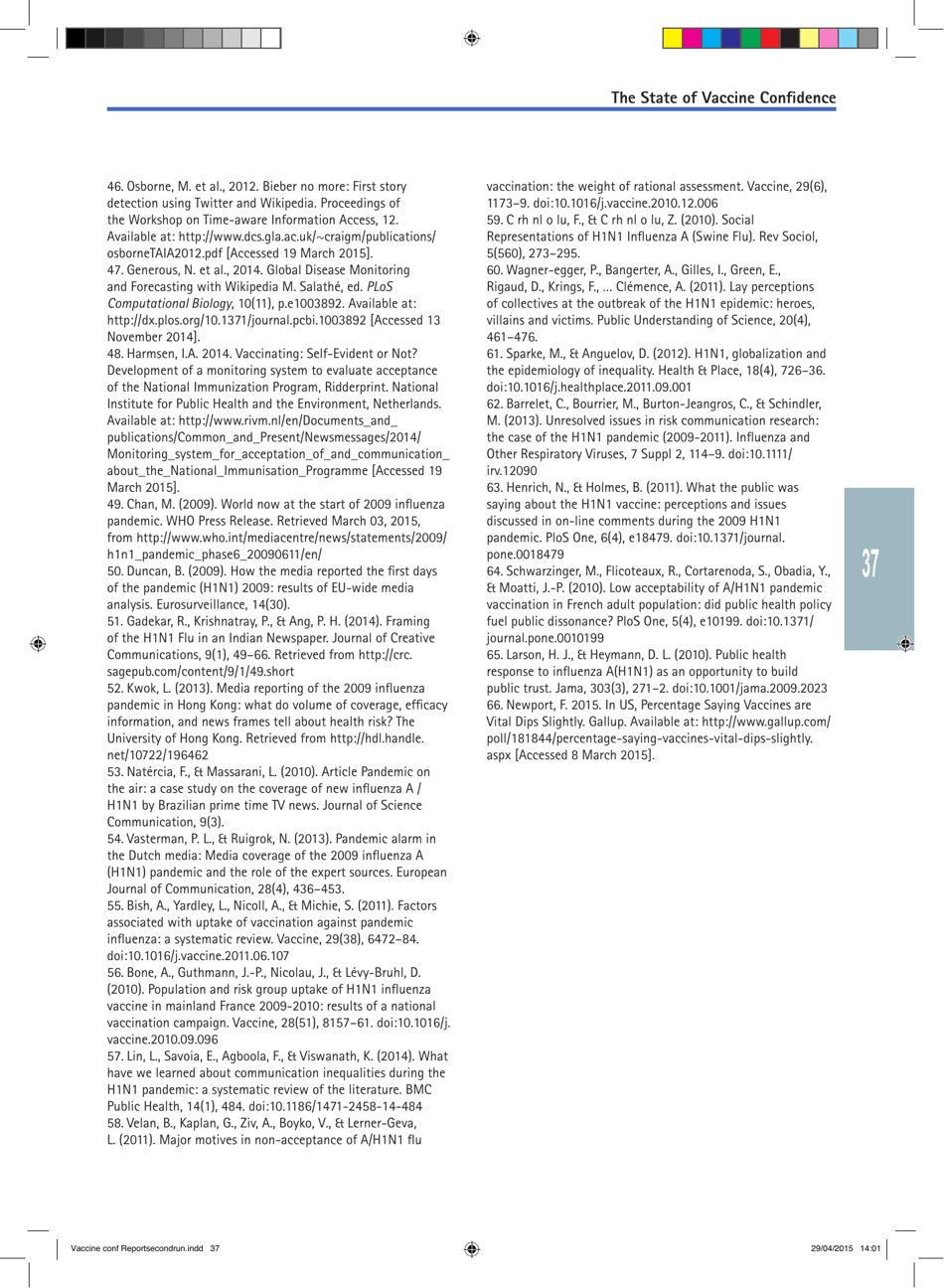 The State of Vaccine Confidence - the Vaccine Confidence Project, Page 37