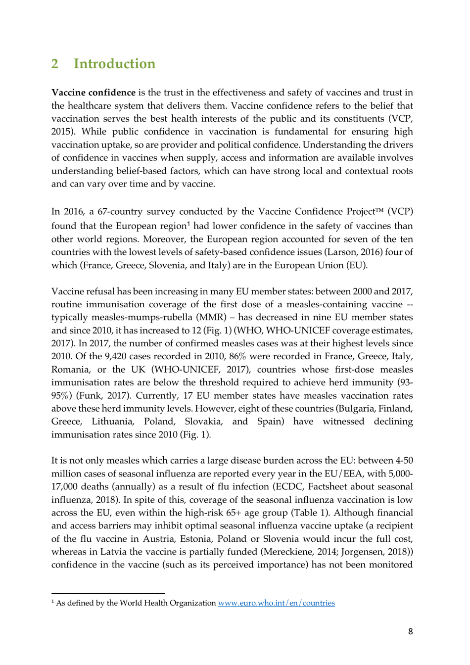 The State of Vaccine Confidence - the Vaccine Confidence Project, Page 8