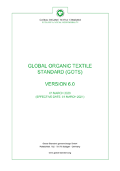 &quot;Global Organic Textile Standard - Version 6.0&quot;