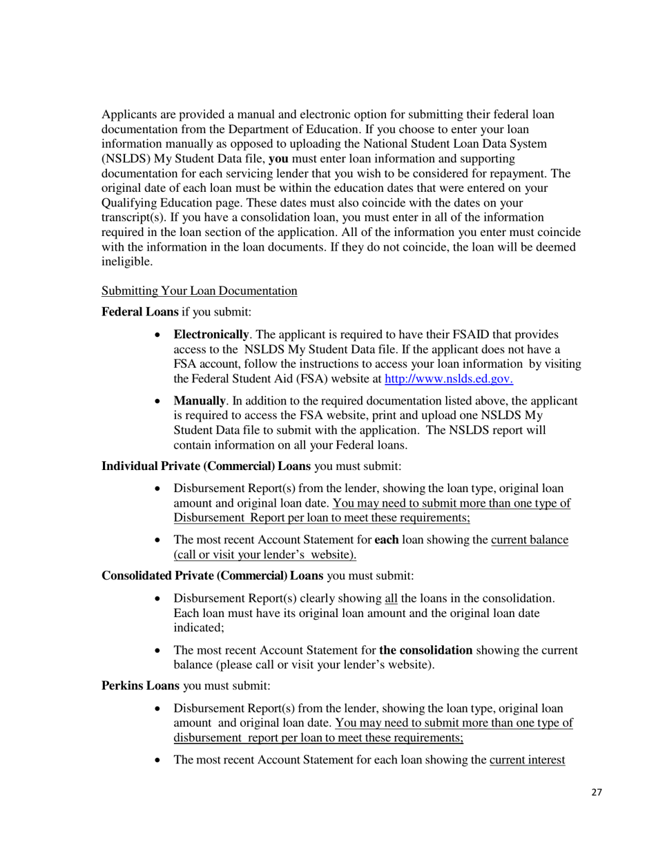 Application and Program Guidance - Nurse Corps Loan Repayment Program, Page 28