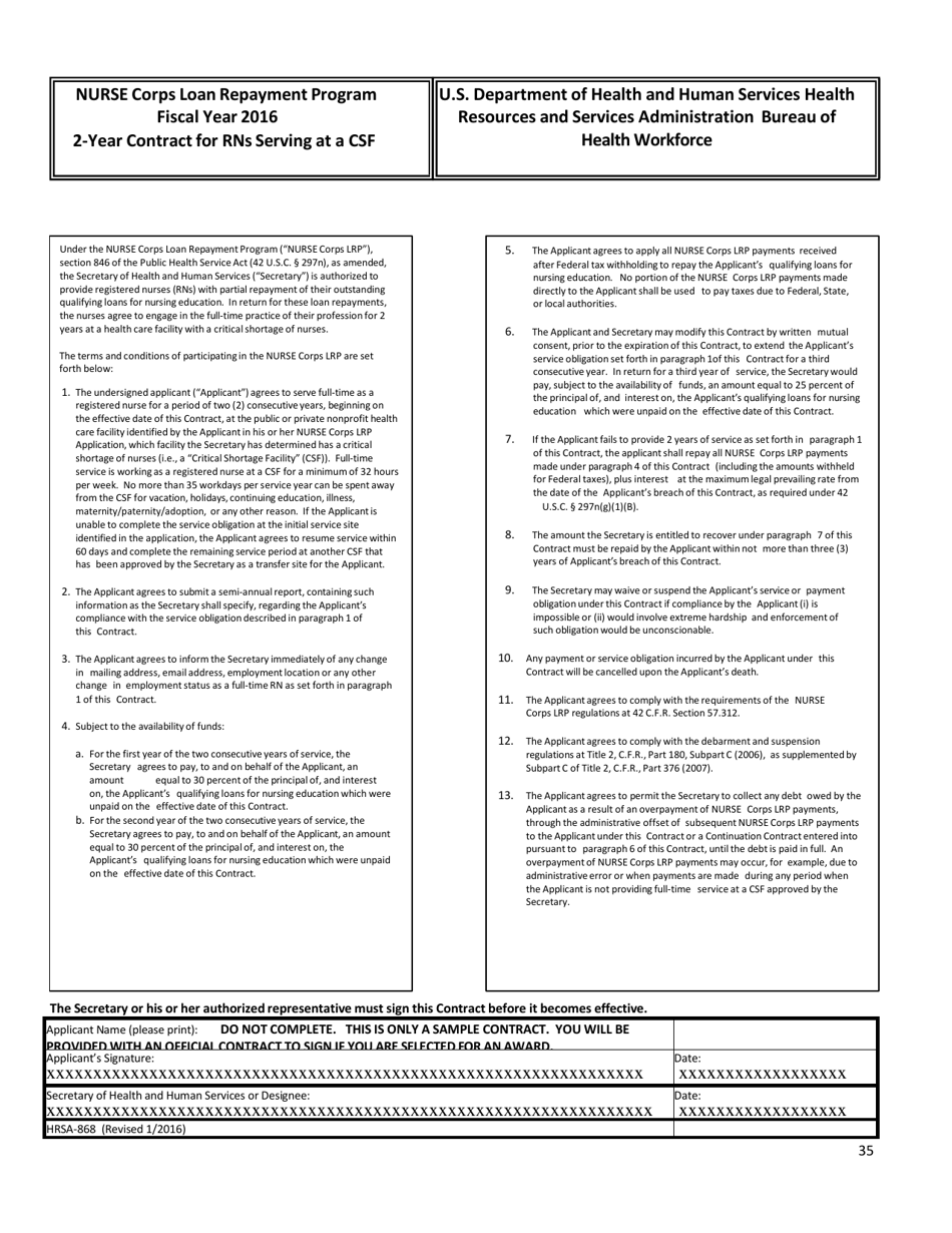 Application and Program Guidance - Nurse Corps Loan Repayment Program, Page 36