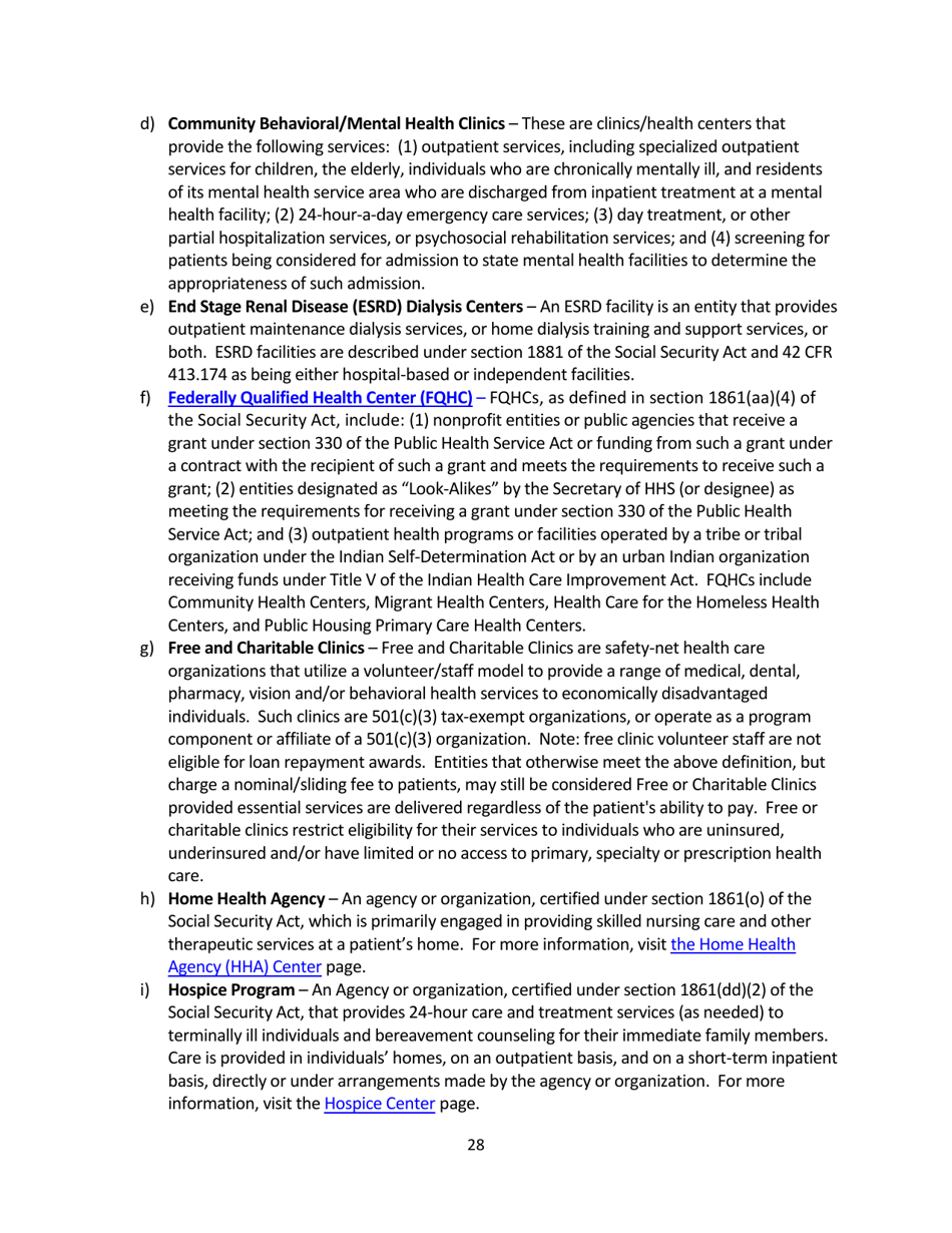 Application and Program Guidance - Nurse Corps Loan Repayment Program, Page 28