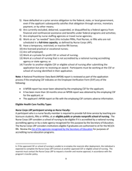 Application and Program Guidance - Nurse Corps Loan Repayment Program, Page 9