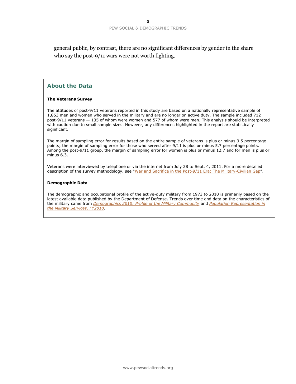 Women in the U.S. Military: Growing Share, Distinctive Profile - Eileen Patten and Kim Parker, Pew Research Center, Page 3