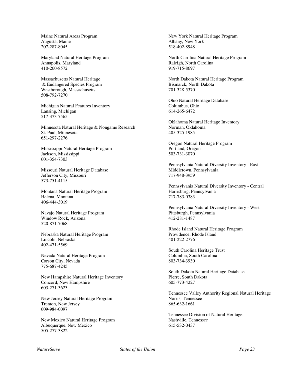 States of the Union:ranking Americas Biodiversity - the Nature Conservancy, Page 25