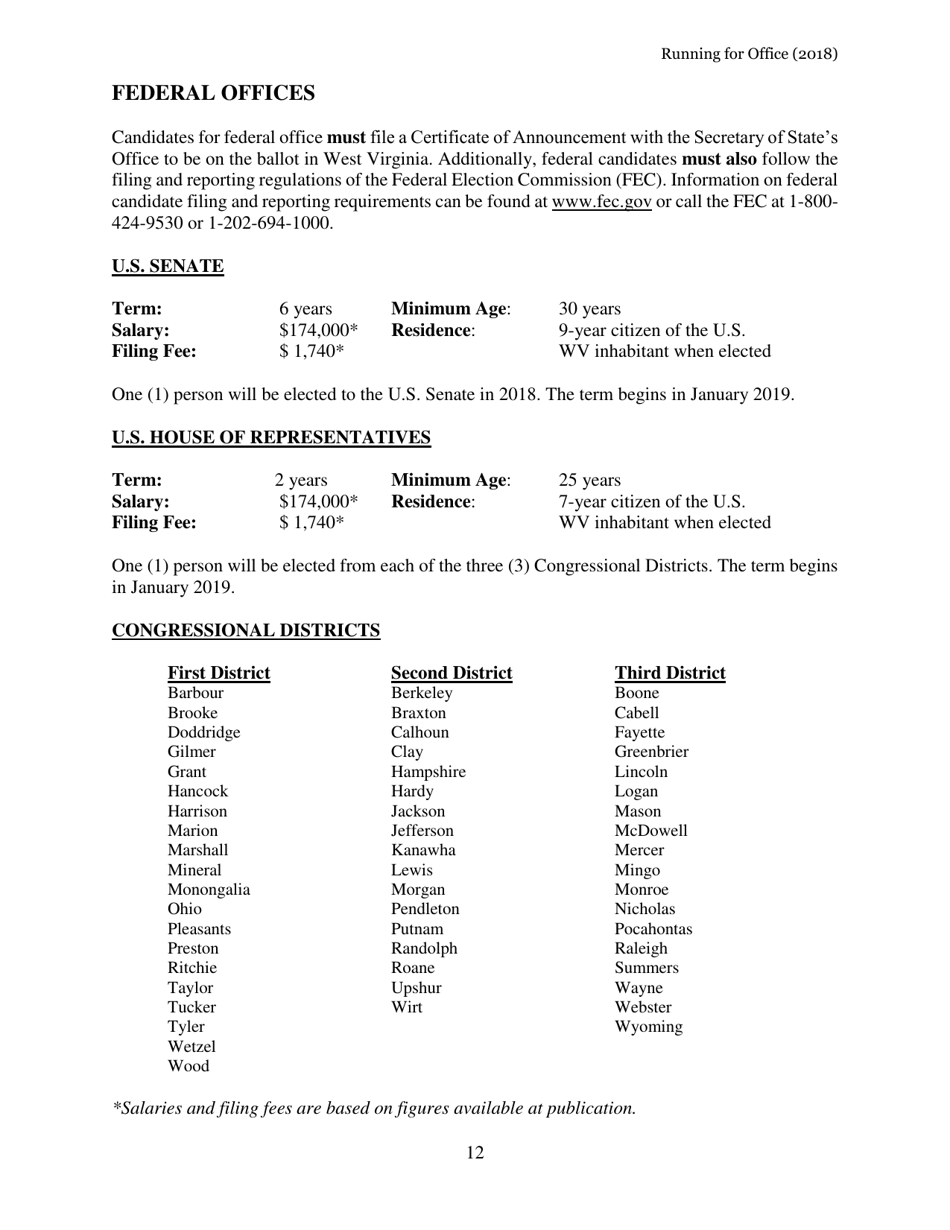 Running for Office in West Virginia - West Virginia, Page 13