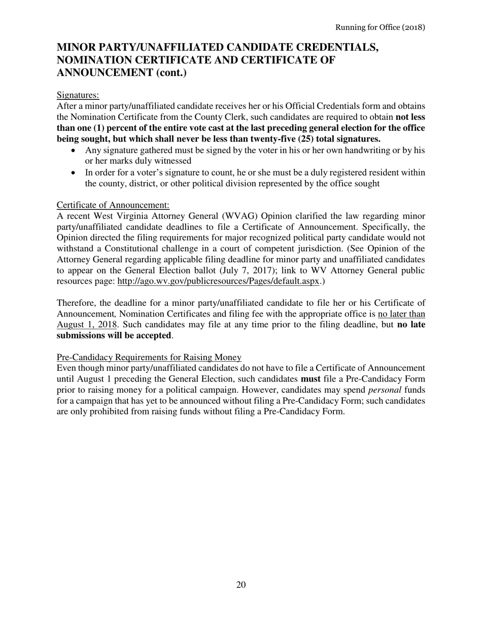 Running for Office in West Virginia - West Virginia, Page 21