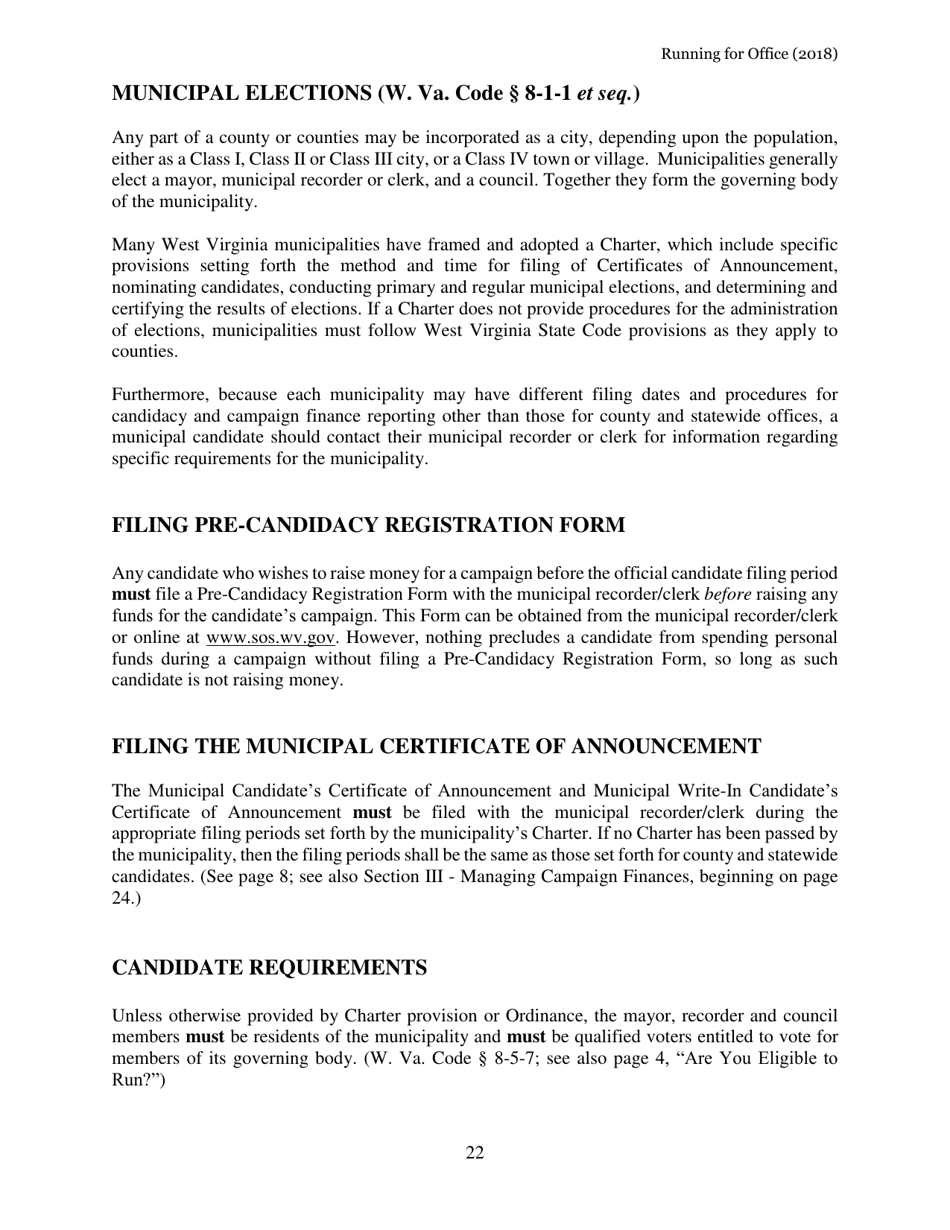 Running for Office in West Virginia - West Virginia, Page 23