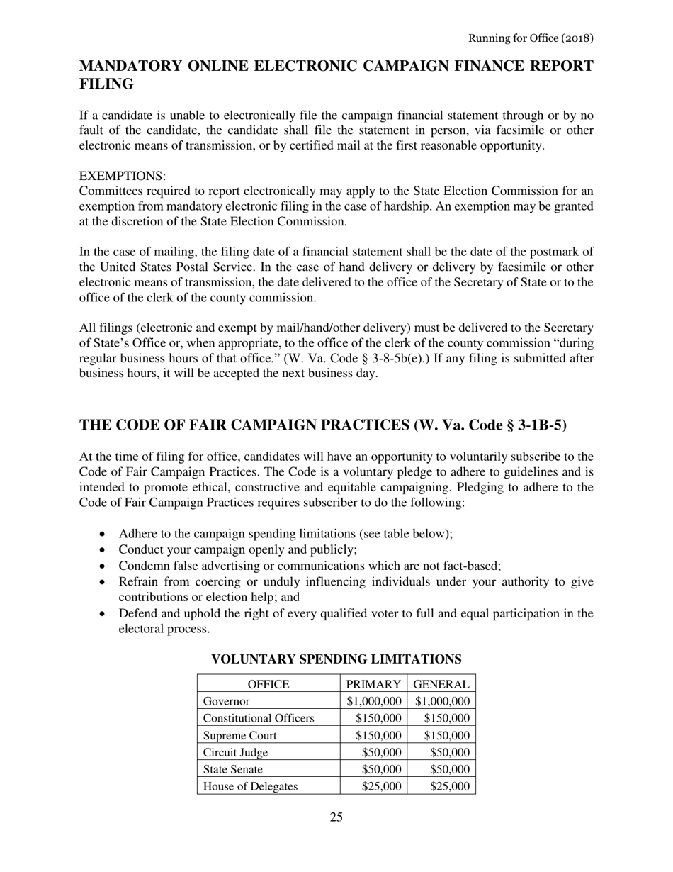 Running for Office in West Virginia - West Virginia, Page 26