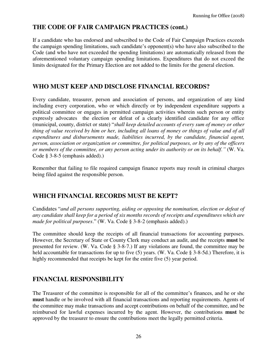 Running for Office in West Virginia - West Virginia, Page 27