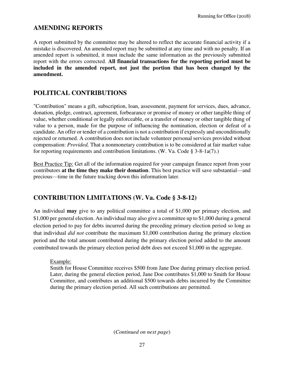 Running for Office in West Virginia - West Virginia, Page 28