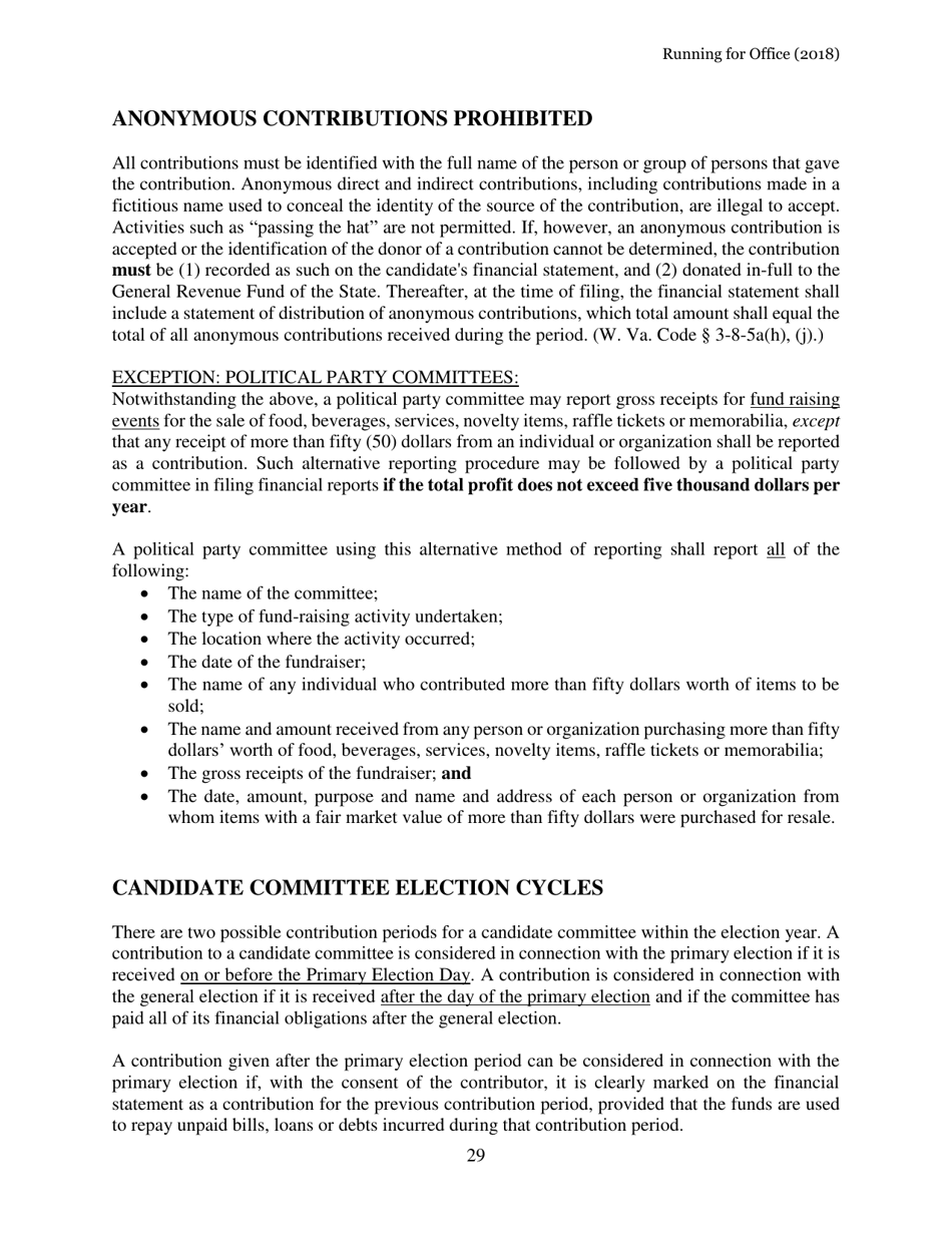 Running for Office in West Virginia - West Virginia, Page 30