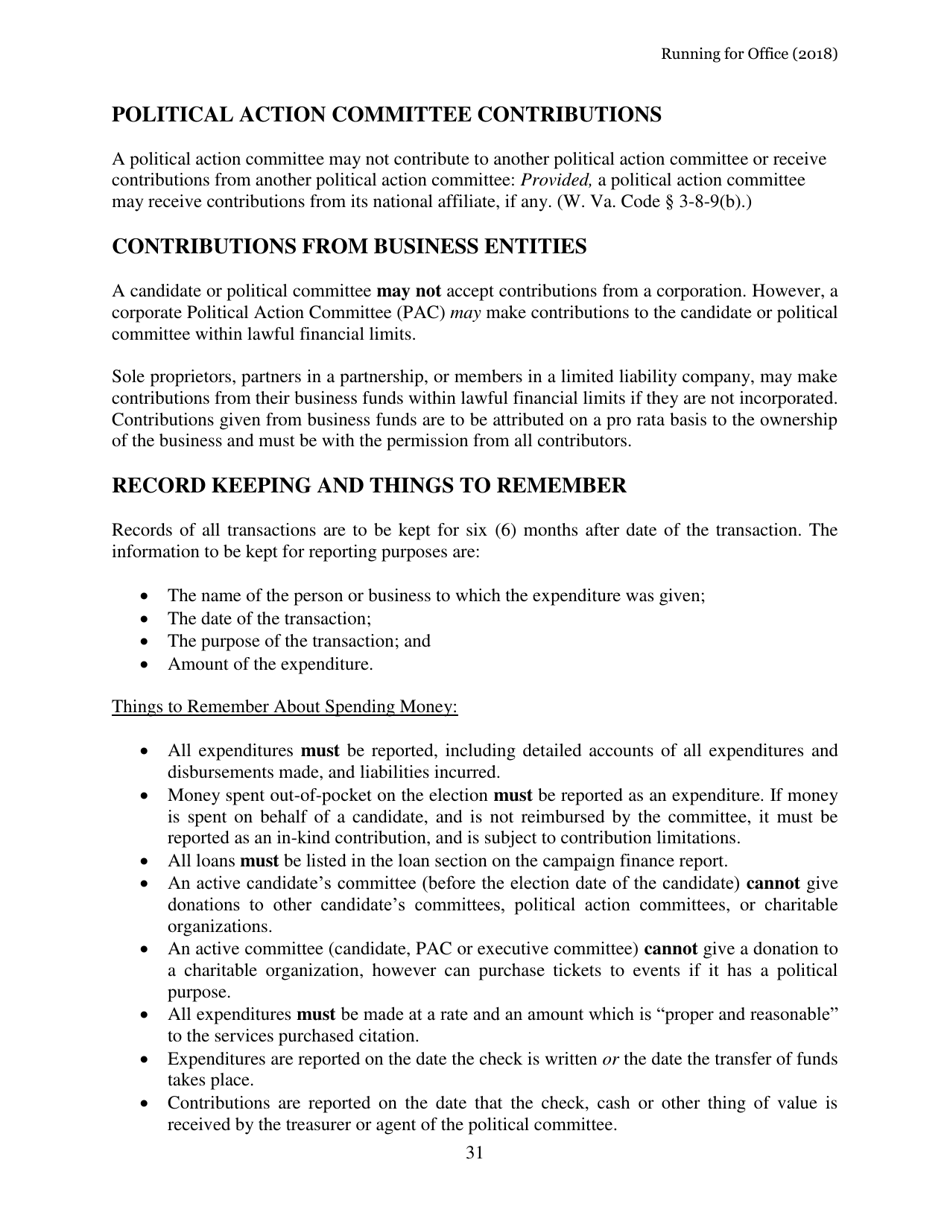 Running for Office in West Virginia - West Virginia, Page 32