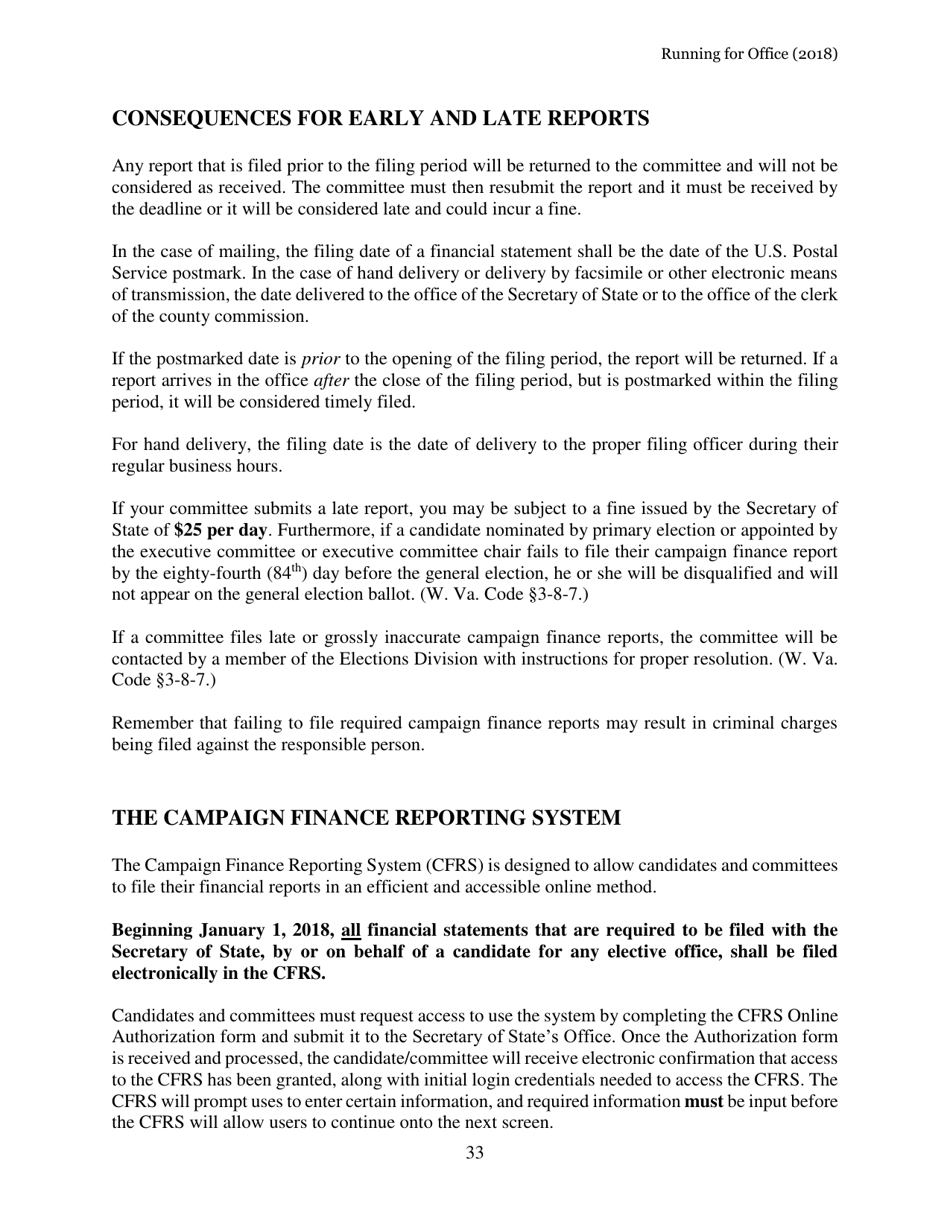 Running for Office in West Virginia - West Virginia, Page 34