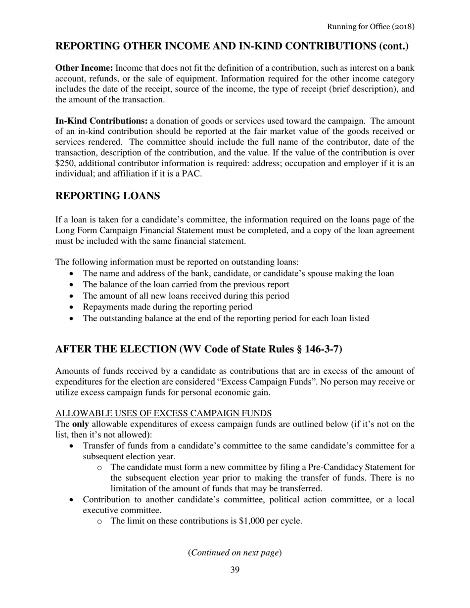 Running for Office in West Virginia - West Virginia, Page 40