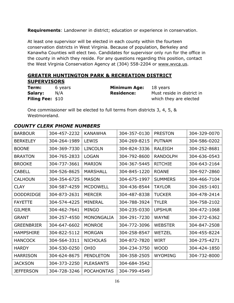 Running for Office in West Virginia - West Virginia, Page 17