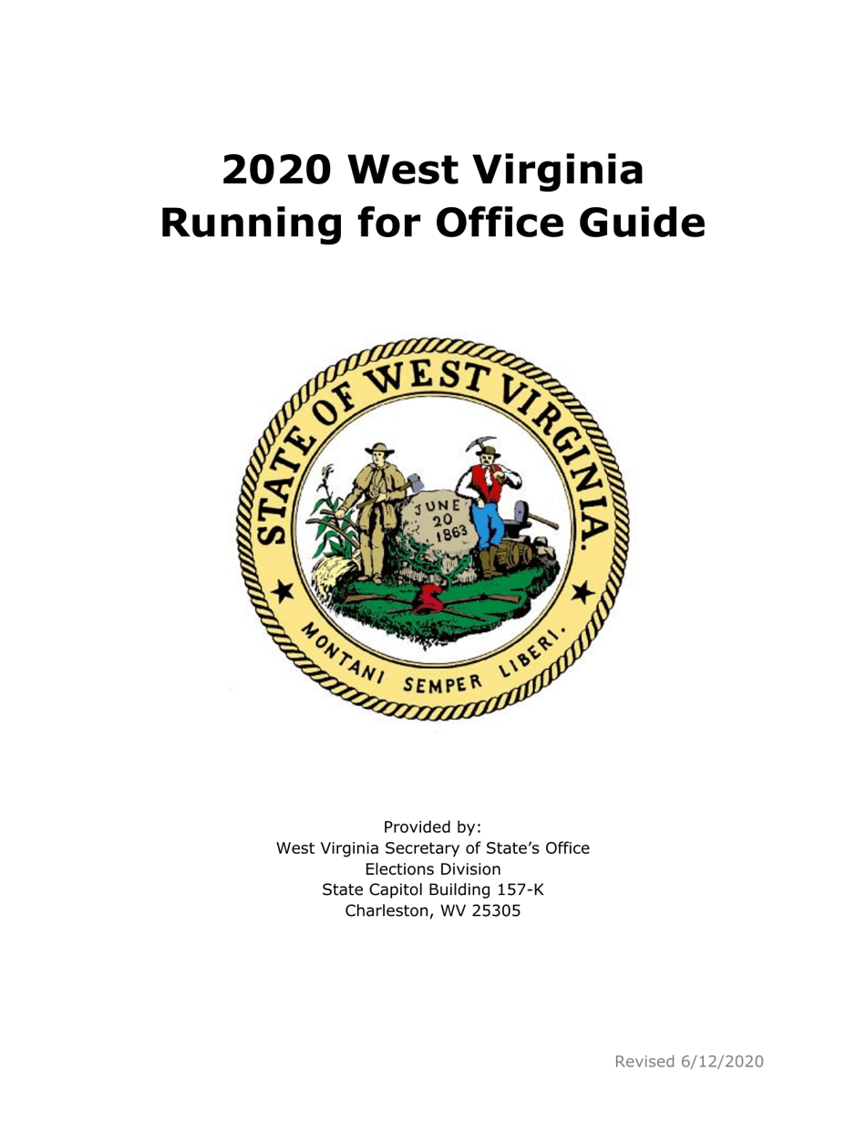 Running for Office in West Virginia - West Virginia, Page 1
