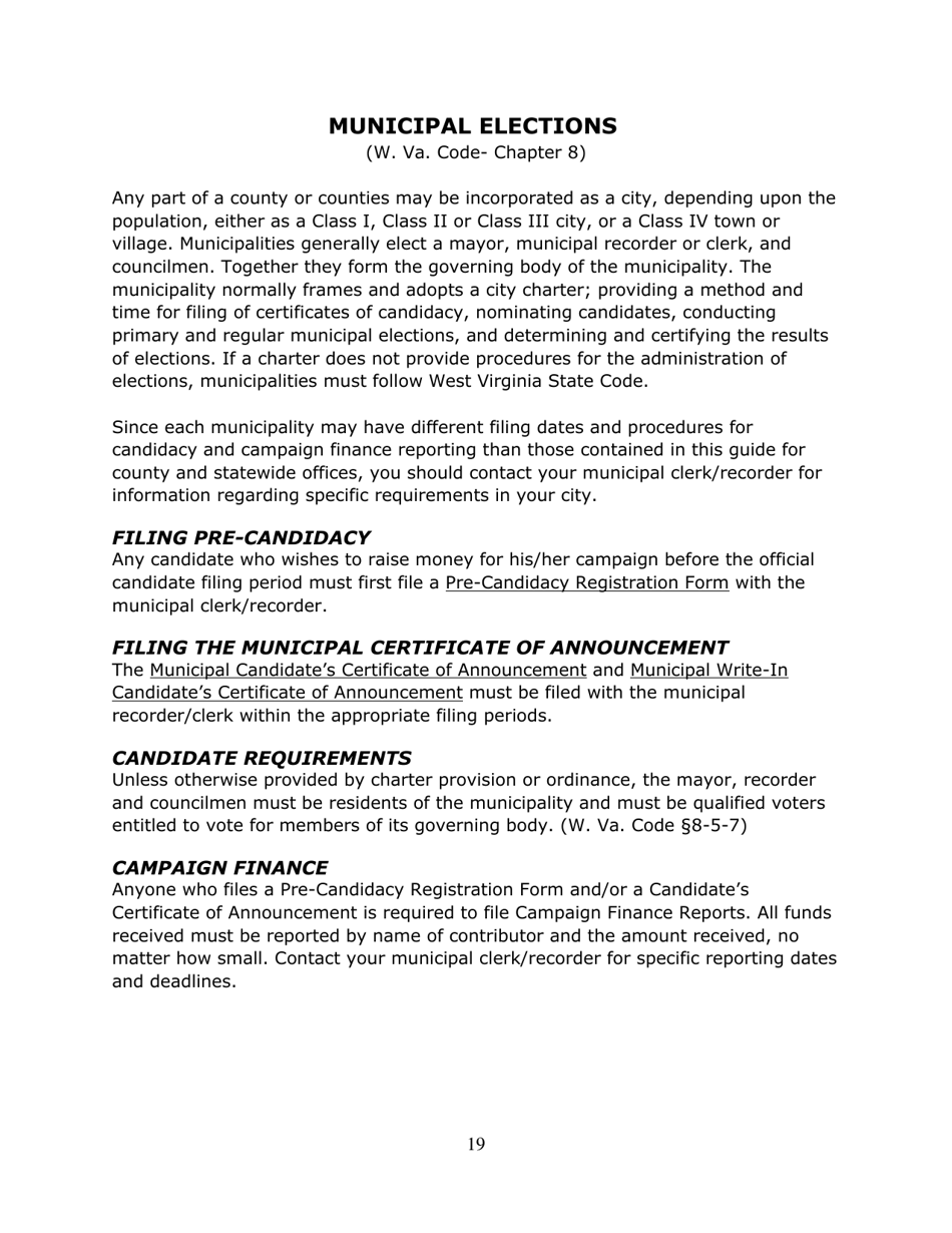 Running for Office in West Virginia - West Virginia, Page 20