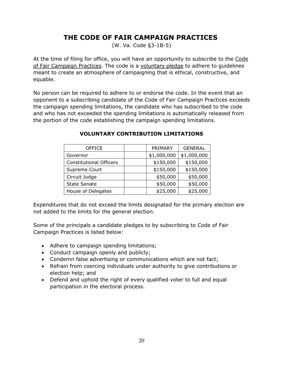 Running for Office in West Virginia - West Virginia, Page 21