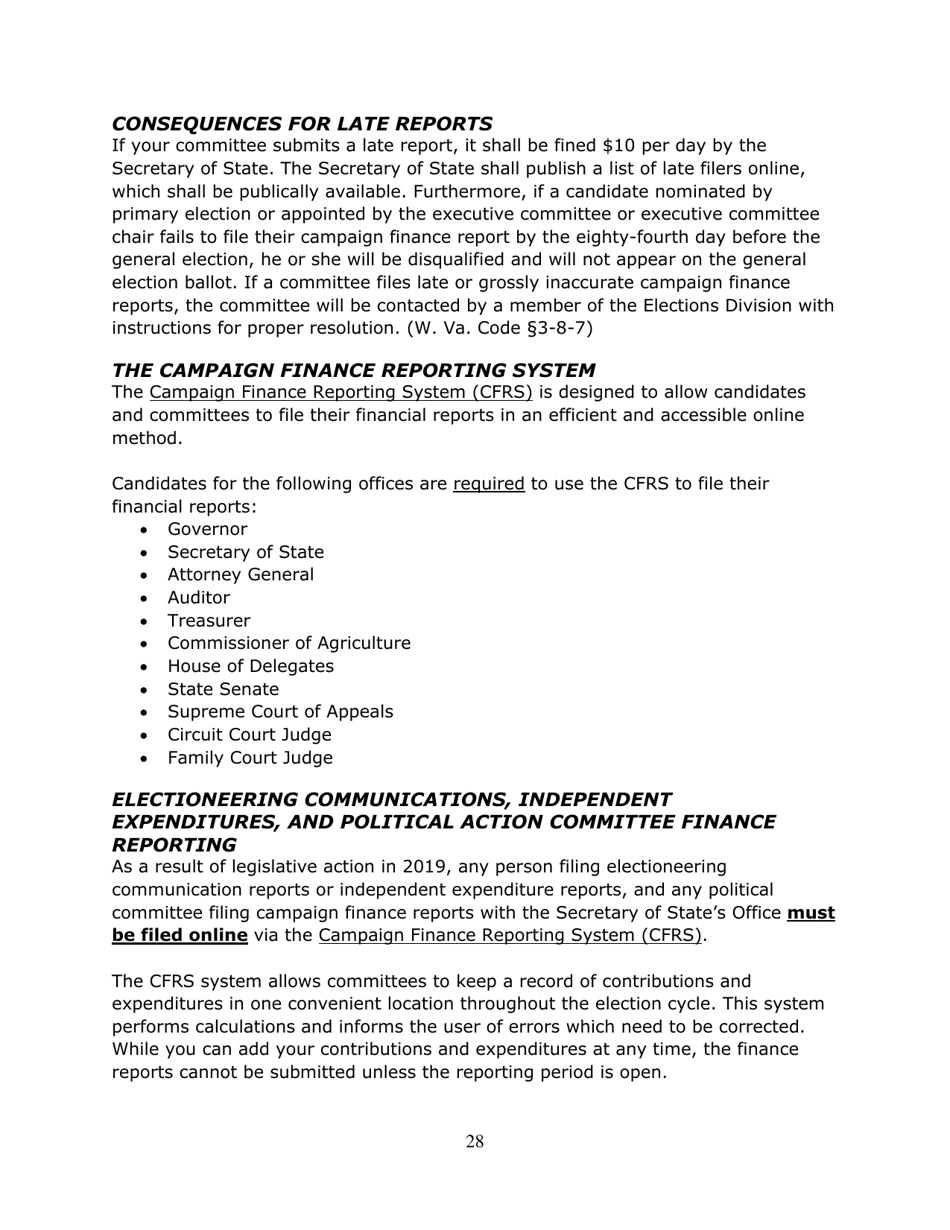 Running for Office in West Virginia - West Virginia, Page 29