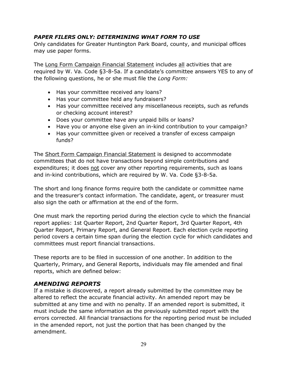 Running for Office in West Virginia - West Virginia, Page 30