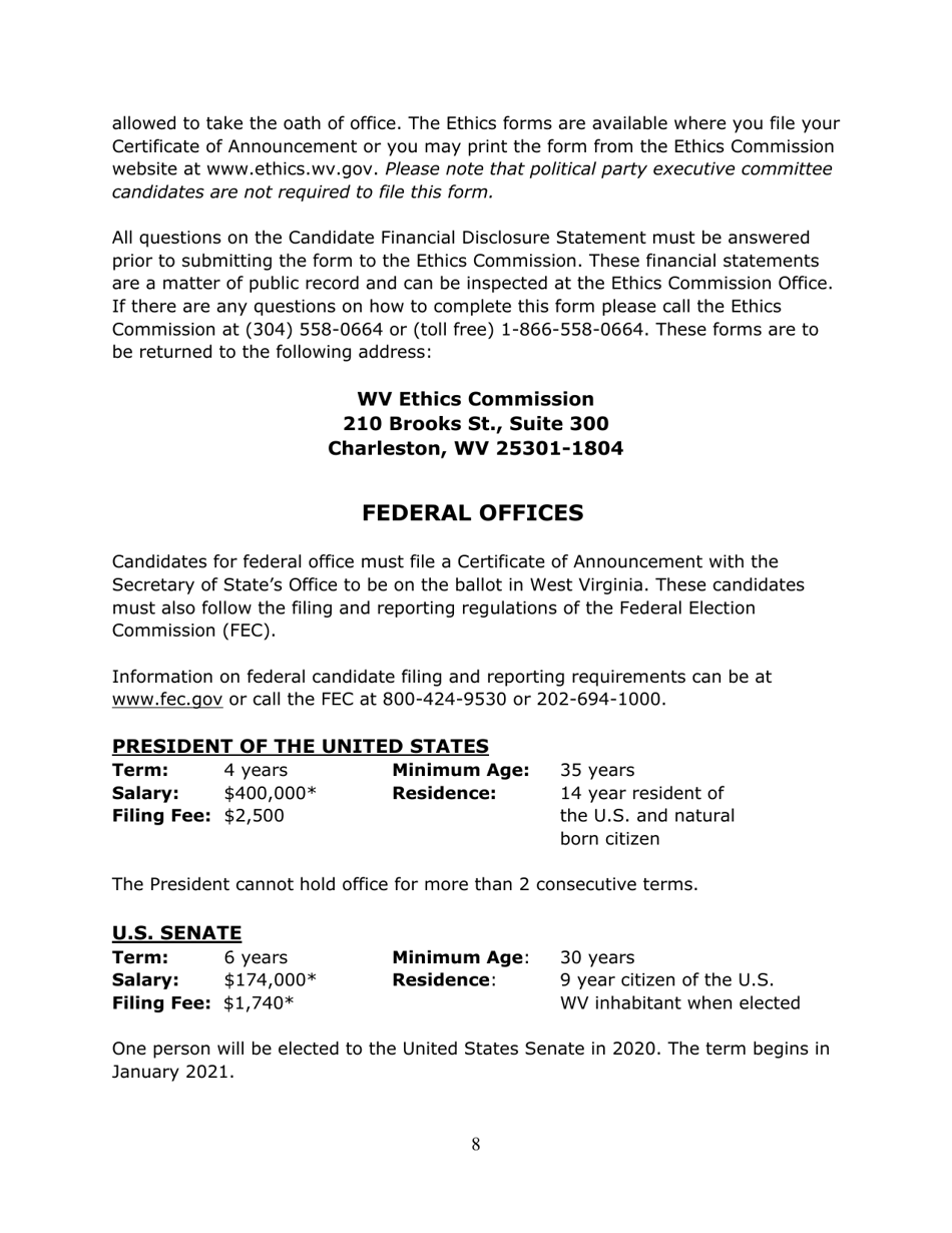 Running for Office in West Virginia - West Virginia, Page 9