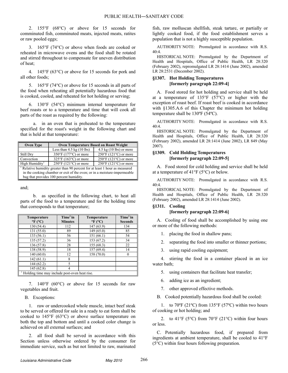 Title 51 - Public Health - Sanitary Code - Part Xxiii. Retail Food Establishments - Louisiana, Page 12