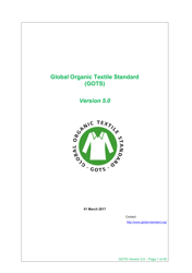 &quot;Global Organic Textile Standard - Version 5.0&quot;