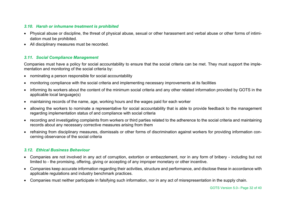 Global Organic Textile Standard - Version 5.0, Page 32