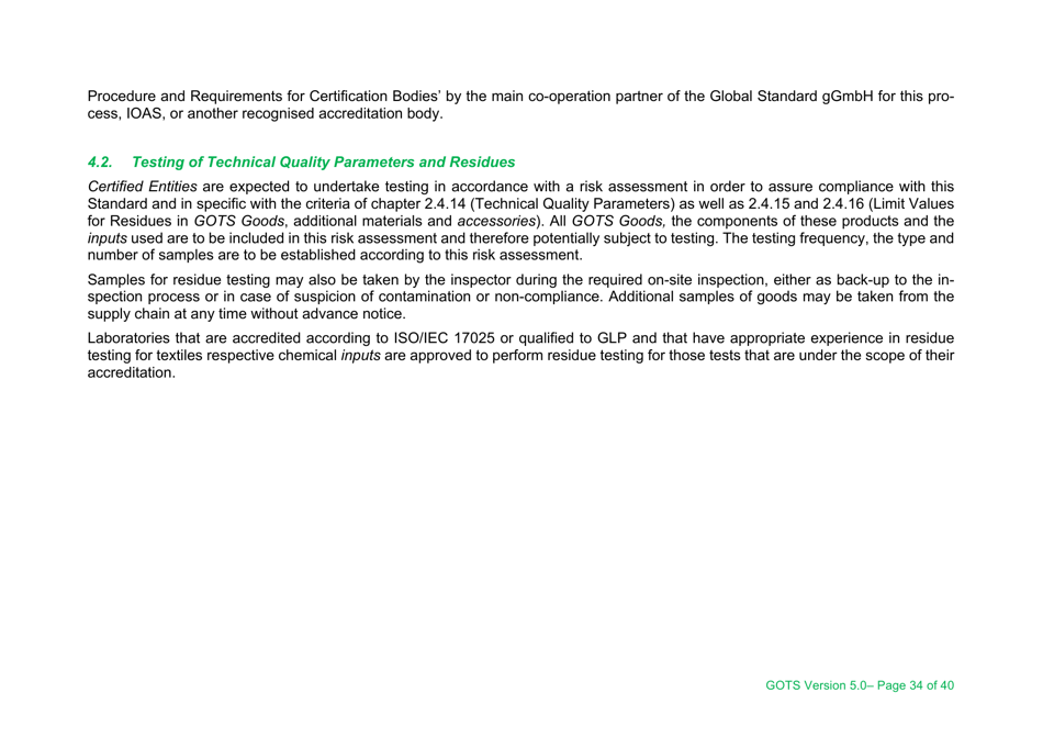 Global Organic Textile Standard - Version 5.0, Page 34